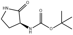 (S)-BOC-3-アミノ-2-ピロリジノン 化学構造式