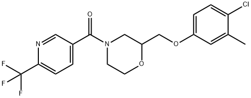 METHANONE, [2-[(4-CHLORO-3-METHYLPHENOXY)METHYL]-4-MORPHOLINYL][6-(TRIFLUOROMETHYL)-3-PYRIDINYL]- Struktur