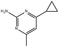 2-Pyrimidinamine, 4-cyclopropyl-6-methyl- (9CI) Structure