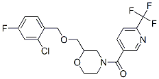 METHANONE, [2-[[(2-CHLORO-4-FLUOROPHENYL)METHOXY]METHYL]-4-MORPHOLINYL][6-(TRIFLUOROMETHYL)-3-PYRIDINYL]- Structure