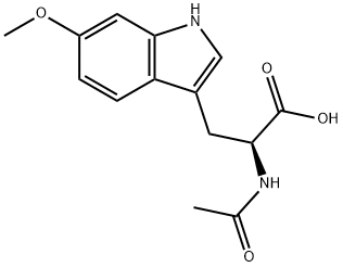 2-乙酰氨基-3-(6-甲氧基-1H-吲哚-3-基)丙酸 结构式