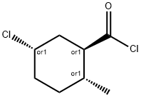 Cyclohexanecarbonyl chloride, 5-chloro-2-methyl-, (1alpha,2beta,5beta)- (9CI) Struktur