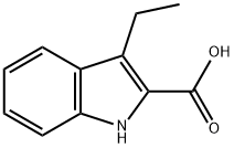 3-乙基-1H-吲哚-2-羧酸, 92287-88-2, 结构式