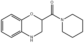 2-(PIPERIDIN-1-YLCARBONYL)-3,4-DIHYDRO-2H-1,4-BENZOXAZINE HYDROCHLORIDE 结构式