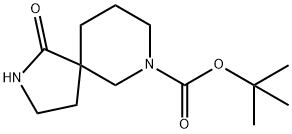 1-氧代-2,7-二氮杂螺[4.5]癸烷-7-甲酸叔丁酯 结构式
