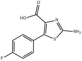 2-amino-5-(4-fluorophenyl)-1,3-thiazole-4-carboxylic acid Struktur