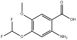 2-氨基-4-(二氟甲氧基)-5-甲氧基苯甲酸 结构式