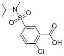 2-氯-5-[甲基(丙-2-基)氨磺酰基]苯甲酸 结构式