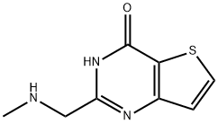 2-[(メチルアミノ)メチル]チエノ[3,2-D]ピリミジン-4(3H)-オン HYDROCHLORIDE 化学構造式