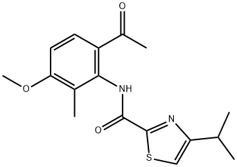 N-(6-acetyl-3-Methoxy-2-Methylphenyl)-4-isopropylthiazole-2-carboxaMide Struktur