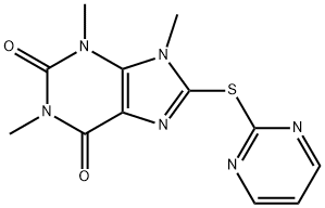 1H-Purine-2,6-dione,  3,9-dihydro-1,3,9-trimethyl-8-(2-pyrimidinylthio)-|