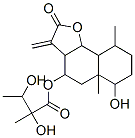 2,3-Dihydroxy-2-methylbutanoic acid dodecahydro-6-hydroxy-5a,9-dimethyl-3-methylene-2-oxonaphtho[1,2-b]furan-4-yl ester Struktur