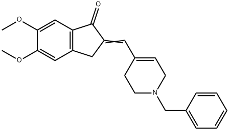 (E)-2-((1-benzyl-1,2,3,6-tetrahydropyridin-4-yl)Methylene)-5,6-diMethoxy-2,3-dihydro-1H-inden-1-one Structure
