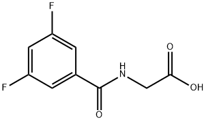 Glycine, N-(3,5-difluorobenzoyl)-, 923691-92-3, 结构式