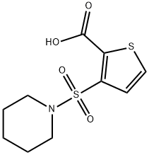 3-(哌啶-1-磺酰基)噻吩-2-羧酸, 923697-76-1, 结构式