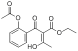 ETHYL 2-ACETYLOXY-A-(1-HYDROXYETHYLIDENE)-B-OXOBENZENE PROPANOATE 化学構造式