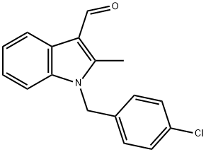 1-(4-クロロベンジル)-2-メチル-1H-インドール-3-カルブアルデヒド 化学構造式