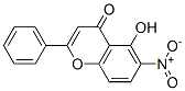 5-hydroxy-6-nitro-2-phenyl-chromen-4-one Struktur