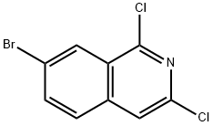 7-ブロモ-1,3-ジクロロイソキノリン 化学構造式