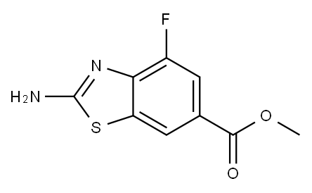 2-氨基-4-氟-6-苯并噻唑羧酸甲酯 结构式
