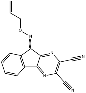 9-[(2-丙烯-1-氧基)亚氨基]-9H-茚并[1,2-B]吡嗪-2,3-二甲腈 结构式