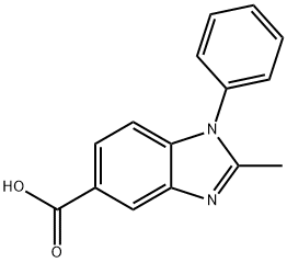 2-甲基-1-苯基-1H-苯并咪唑-5-羧酸, 92437-43-9, 结构式
