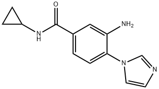 3-氨基-N-环丙基-4-(1-咪唑)苯甲酰胺,924851-82-1,结构式