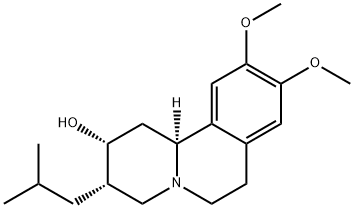 2H-Benzo[a]quinolizin-2-ol, 1,3,4,6,7,11b-hexahydro-9,10-dimethoxy-3-(2-methylpropyl)-, (2R,3S,11bS)- Struktur