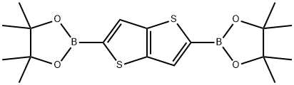 2,5-双(4,4,5,5-四甲基-1,3,2-二氧杂硼杂环戊烷-2-基)噻吩并[3,2-B]噻吩, 924894-85-9, 结构式