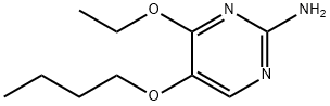 Pyrimidine, 2-amino-5-butoxy-4-ethoxy- (7CI) Struktur