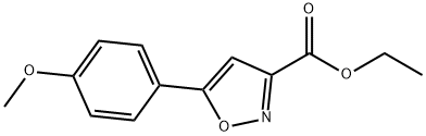 5-(4-甲氧基苯基)异噁唑-3-羧酸乙酯 结构式