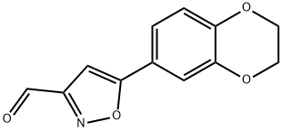 3-Isoxazolecarboxaldehyde,  5-(2,3-dihydro-1,4-benzodioxin-6-yl)- Structure