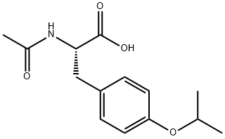(S)-2-乙酰氨基-3-(4-异丙氧基苯基)丙酸 结构式