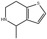 4-メチル-4,5,6,7-テトラヒドロチエノ[3,2-C]ピリジン 化学構造式
