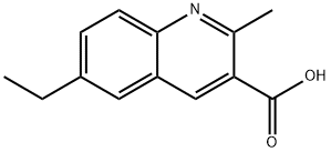 6-エチル-2-メチルキノリン-3-カルボン酸 化学構造式