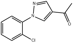 1-[1-(2-クロロフェニル)-1H-ピラゾール-4-イル]エタノン 化学構造式