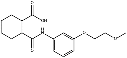 2-{[3-(2-METHOXYETHOXY)ANILINO]-CARBONYL}CYCLOHEXANECARBOXYLIC ACID Struktur