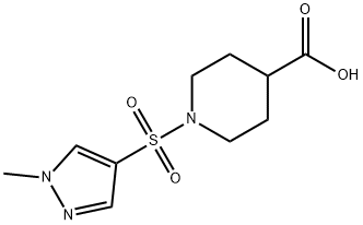 1-((1-甲基-1H-吡唑-4-基)磺酰基)哌啶-4-羧酸, 925178-99-0, 结构式