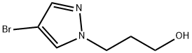 3-(4-ブロモ-1H-ピラゾール-1-イル)プロパン-1-オール 化学構造式