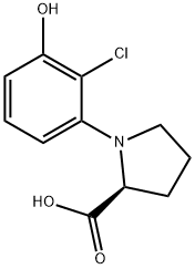 Proline, 1-(2-chloro-3-hydroxyphenyl)- Struktur