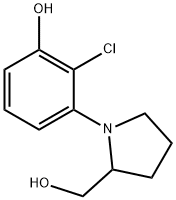 2-Pyrrolidinemethanol, 1-(2-chloro-3-hydroxyphenyl)- Struktur