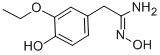 BENZENEETHANIMIDAMIDE, 3-ETHOXY-N,4-DIHYDROXY- Struktur