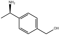 ベンゼンメタノール, 4-[(1R)-1-アミノエチル]- 化学構造式