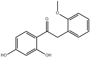 1-(2,4-ジヒドロキシフェニル)-2-(2-メトキシフェニル)エタノン 化学構造式