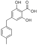 2,6-Dihydroxy-4-(p-methylbenzyl)benzoic acid Structure