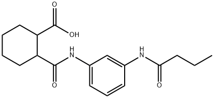 2-{[3-(BUTYRYLAMINO)ANILINO]-CARBONYL}CYCLOHEXANECARBOXYLIC ACID Struktur
