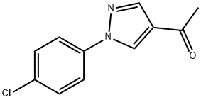 1-[1-(4-クロロフェニル)-1H-ピラゾール-4-イル]エタノン 化学構造式
