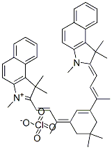 92569-99-8 1H-BENZ[E]INDOLIUM, 2-[3-[3-[3-(1,3-DIHYDRO-1,1,3-TRIMETHYL-2H-BENZ[E]INDOL-2-YLIDENE)-1-METHYL-1-PROPENYL]-5,5-DIMETHYL-2-CYCLOHEXEN-1-YLIDENE]-1-BUTENYL]-1,1,3-TRIMETHYL-, PERCHLORATE