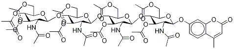 4-Methylumbelliferyl -Chitotetraose Tridecaacetate Struktur