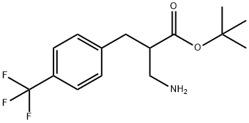 TERT-ブチル2-(アミノメチル)-3-(4-(トリフルオロメチル)フェニル)プロパン酸塩 化学構造式
